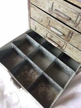 Vintage Machinist Tool Metal 4 Drawer Small Parts Cabinet Storage Industrial Bin