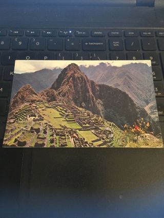 Vintage Postcard: Panoramic View Of Ruins,  Machupicchu