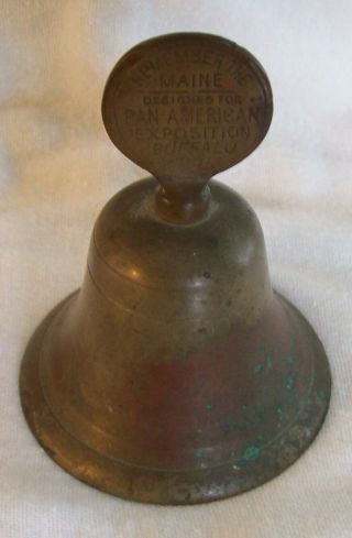 1901 Pan American Exposition Buffalo York Brass Bell Souvenier