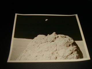 Very Uncommon Vtg Nasa Apollo 17 Earth View Over Boulder Photo - A Kodak Paper