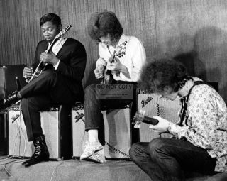 B.  B.  King,  Eric Clapton And Elvin Bishop In 1967 - 8x10 Publicity Photo (rt033)