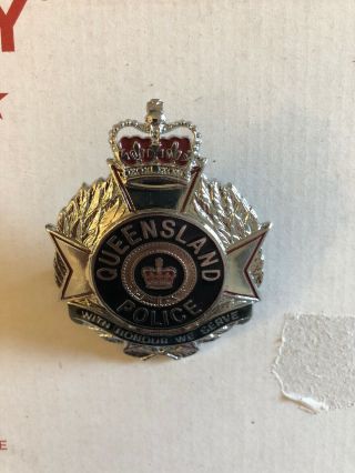 Queensland Police Hat Badge & Rare Medal Shield 4