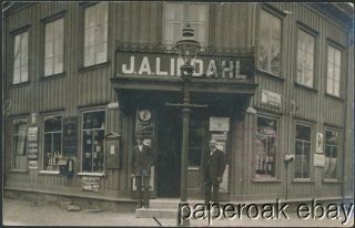 1915 Store Front In Malmo,  Sweden Real Photo Postcard