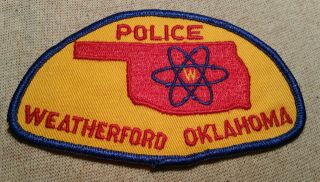 Ok Vintage Weatherford Oklahoma Police Patch