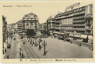 Old Postcard Of The Place De Brouckere & Metropole Hotel,  Brussels
