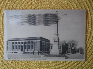 Ms,  Mississippi,  Tupelo,  Post Office,  Confederate Monument,  Pm 1920