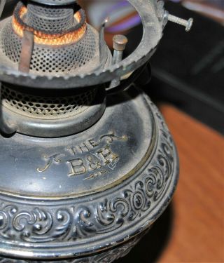 Antique Bradley & Hubbard B&H oil lamp 7 