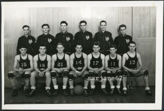 Athletic Sports Jocks Basketball Team Young Men Vintage Photo Names On Back