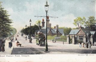 Glasgow - Great Western Road With Tram,  Reliable Series 1904