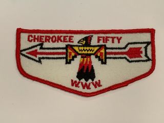 Order Of The Arrow Cherokee Lodge 50 F1 Rare First Flap