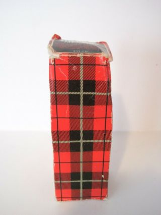 Vintage Avon Plaid THERMOS Decanter Bottle 3 oz.  Wild Country W/Box 2