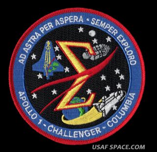 - Nasa - Apollo 1 - Challenger - Columbia - Memorial Ab Emblem Space Patch