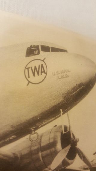 Twa Giant Skyliner At Burbank,  California Air Terminal Vintage Post Card