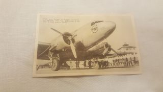 TWA Giant Skyliner at Burbank,  California Air Terminal Vintage Post Card 2