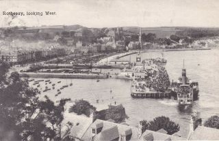 Rothesay Looking West,  Paddle Steamer,  Buchanan Steamers Card 1906