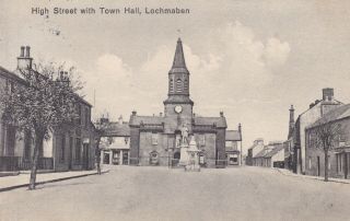Lochmaben - High Street & Town Hall 1934