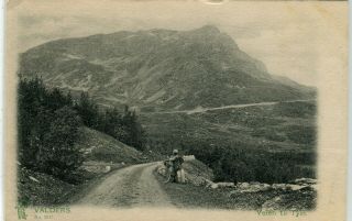 Norway Norge Valders Valdres - Veien Til Tyin Cyclist 1904 Postcard