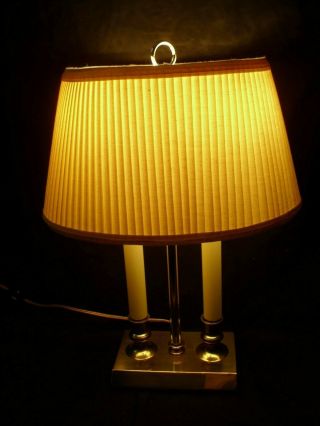 Vintage Made In Usa Robert Abbey Bouillotte Brass Two Bulb Desk Table Lamp