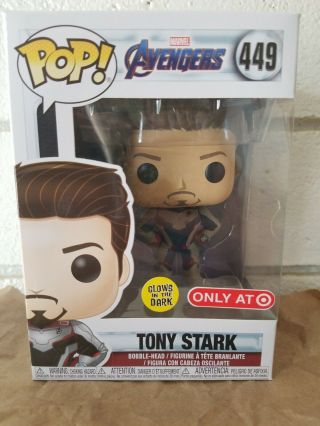 Funko Pop Tony Stark Target Exclusive Glow In The Dark 449