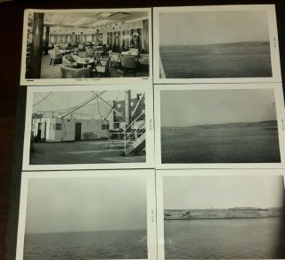 12 set of 1960 ' s Photos of Cunard R.  M.  S.  SYLVANIA Deck Theater Rooms, 2
