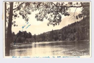 Rppc Real Photo Postcard California Jenks Lake San Bernadino National Forest Sev
