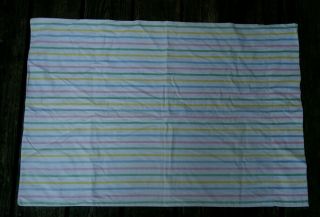 Pacific Vintage Pillowcase Pair Pastel Stripes Striped All Cotton Standard Pink 2