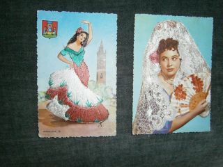 Embroided Spanish Postcards