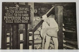 Pepperidge Farms The 18th Century Grist Mill Sudbury Mass Postcard H5