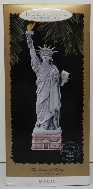Statue Of Liberty Music Star Spangled Banner 96 Magic Ornament Keepsake Hallmark