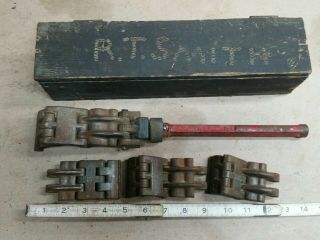 Vintage Walworth - Parmelee No.  1 Pipe Wrenchwith 4 Wrenches And Box