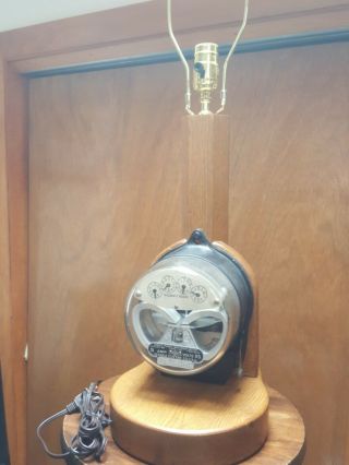 Vintage Antique Ge Kilowatt Electric Power Meter Lamp Steampunk Meter 