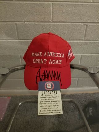 Make America Great Again Hat Donald Trump Autographed