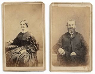 Cdv Photograph Couple Husband Wife Taken By Female Photographer Miss R M Thorp