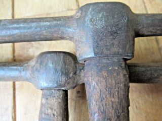 (2) Vintage Auto Body Dinging Hammers - Plomb & Unreadable 3