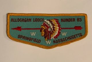 Order Of The Arrow Allogagan Lodge 84 F2 Rare Flap