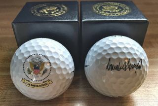 President Donald J Trump Presidential Seal THE WHITE HOUSE Design Gift Golf Ball 3
