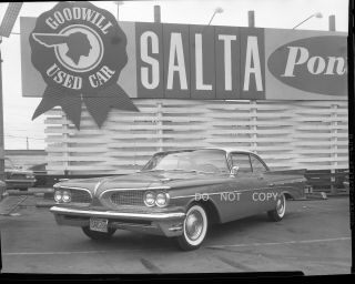 N232 1961 Negative.  Mike Salta Cars,  Elegant Pontiac Bonneville,  Los Angeles