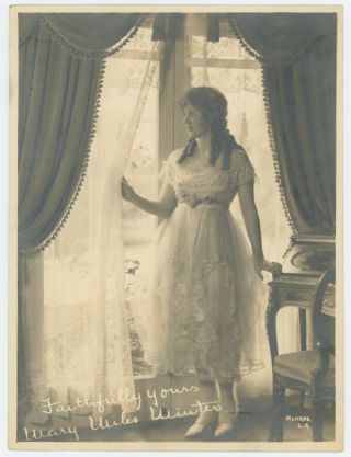 1910s Mary Miles Minter Facsimilie Signed Photograph Silent Film Star Scandalous