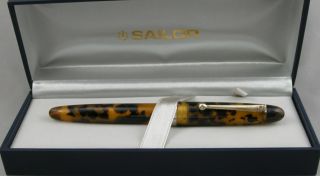 Sailor Magellan Tortoiseshell & Gold Fountain Pen - 14kt Nib - 2007