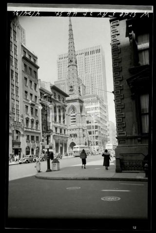 1938 5th Ave 48th St Manhattan Nyc York City Old Photo Negative 15p