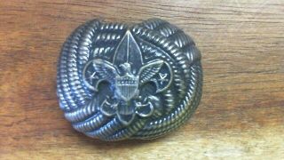 Vintage Boy Scouts America Vtg.  Neckerchief Metal Tie Scarf Clip Slide R7t3