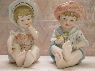 Vintage Andrea By Sadek Porcelain Bisque 6 " Piano Boy/girl Figurines 6162/japan