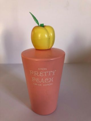AVON Pretty Peach Perfume,  Lotion,  Vintage 1960s Perfume Bottle Collectable Pink 5