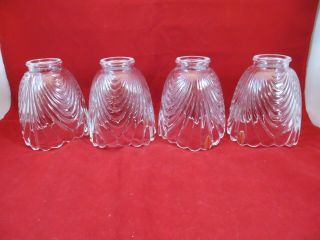Glass Shades Ceiling Globes 24 " Lead Crystal Set Of 4 With Tags 5 6/8 
