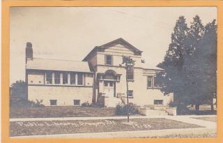 Real Photo Postcard Rppc - Public Library Oregon Illinois By C.  R Childs Chicago