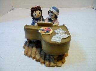 Vintage Raggedy Ann & Andy Playing Piano By Enesco - Numbered