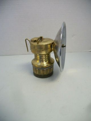 Vintage Safesport Butterfly Trademark Brass Carbide Miners Lamp Light Hong Kong