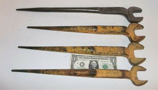 4 Vintage Klein Williams Hibbard Ironworkers Spud Wrenches Xt Usa
