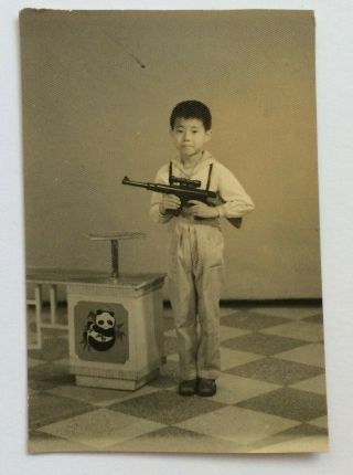 Toy Sniper Rifle Sighting Mirror Child Studio China Culture Revolution Photo