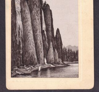Cape Horn Columbia River Washington Photo - Litho Coffee Victorian Trade Card poem 5
